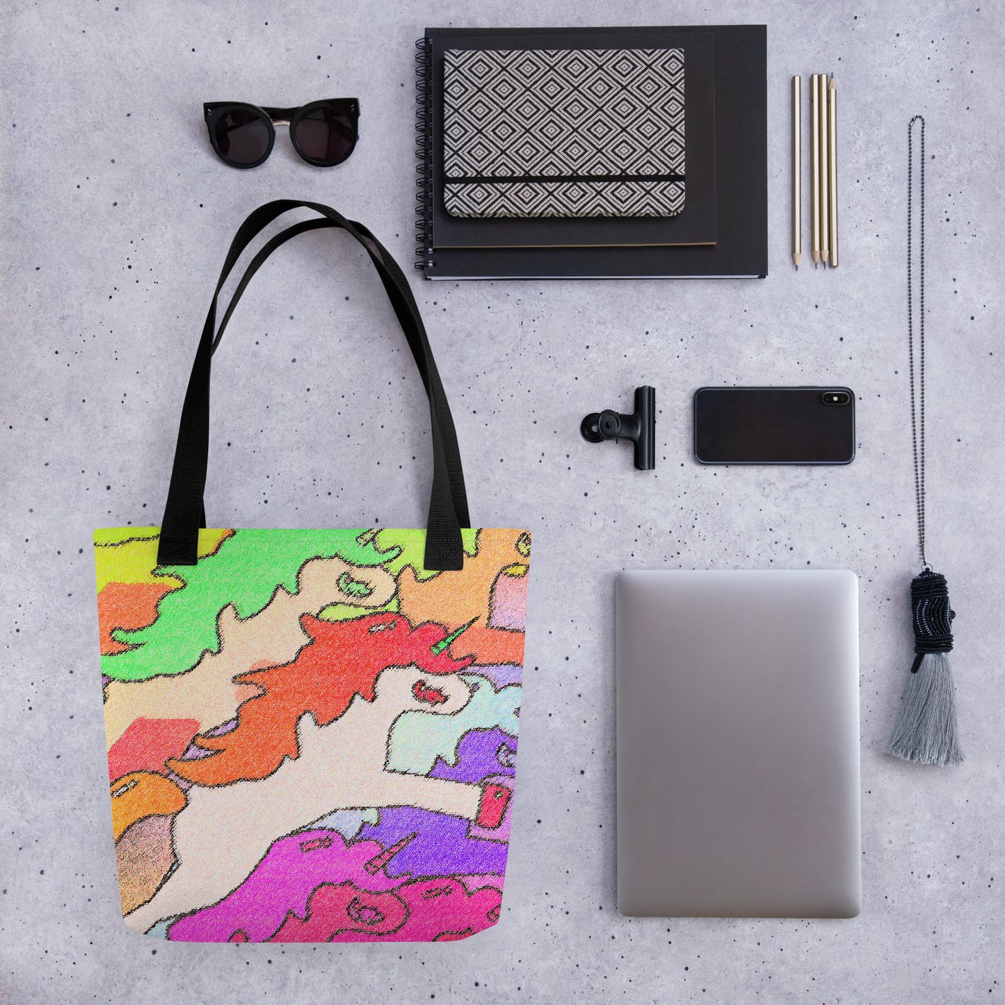 【送料無料】ILLUSION ファイア|全面プリントトートバック