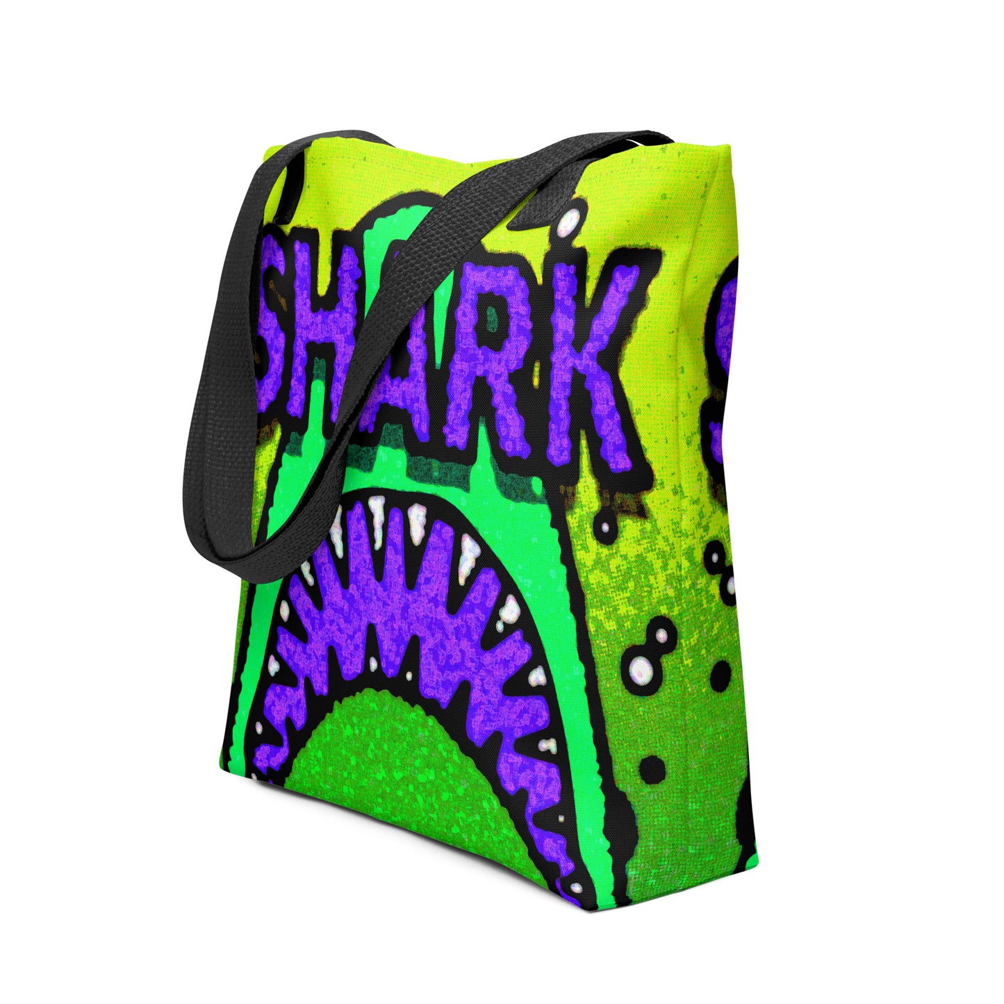 【送料無料】SHARK パープル｜全面プリントトートバック