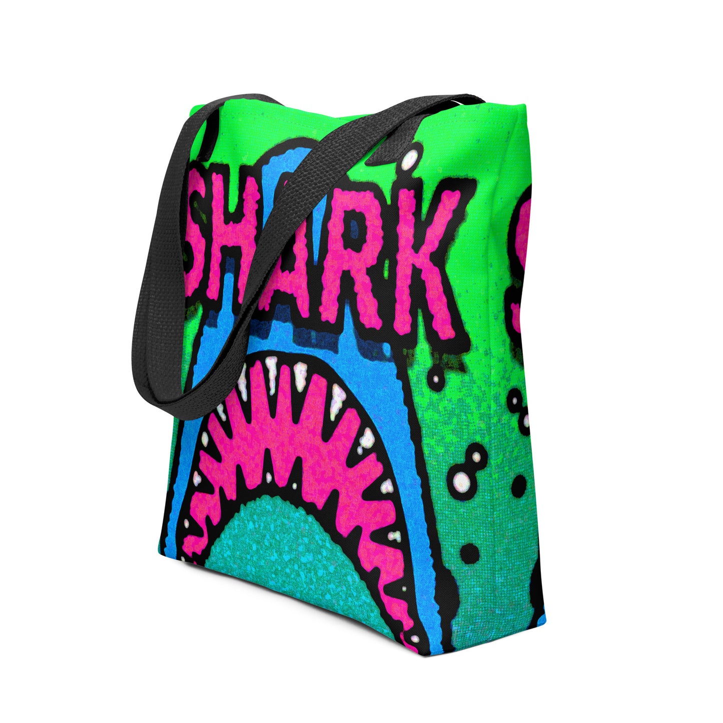 【送料無料】SHARK ピンク｜全面プリントトートバック