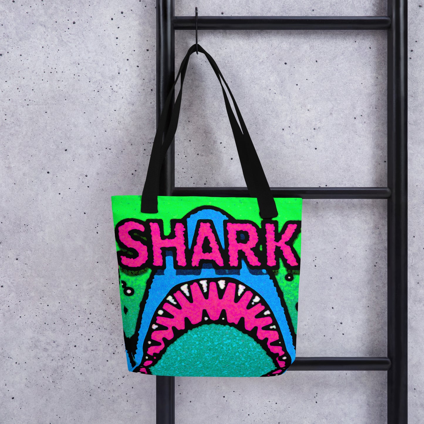 【送料無料】SHARK ピンク｜全面プリントトートバック