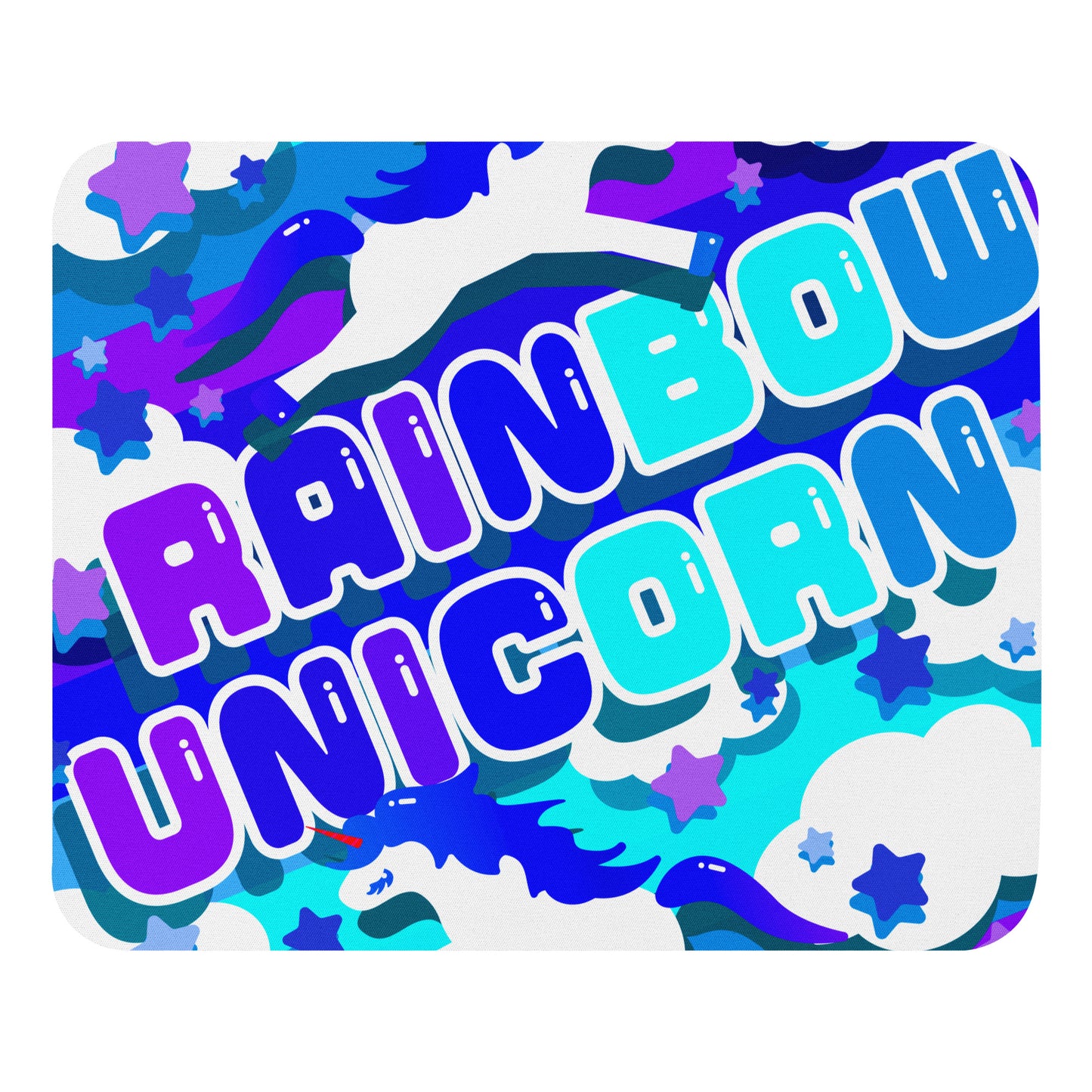 【送料無料】RAINBOW UNICORN ソーダ｜マウスパッド