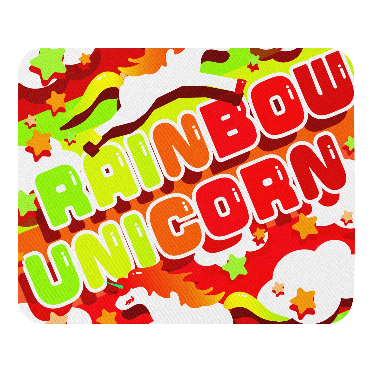 【送料無料】RAINBOW UNICORN アップルパイ｜マウスパッド