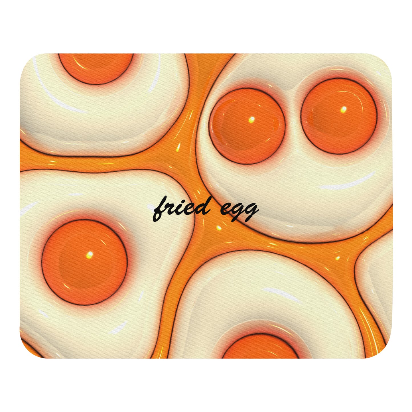 【送料無料】fried egg オレンジ｜マウスパッド