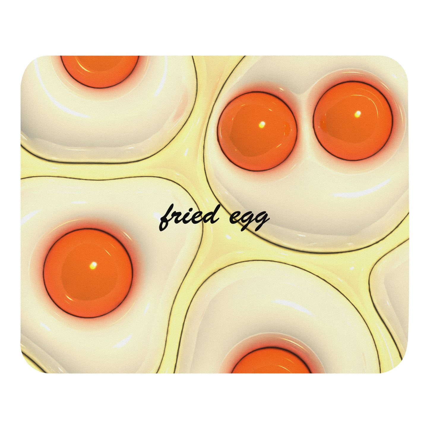 【送料無料】fried egg ホワイト｜マウスパッド