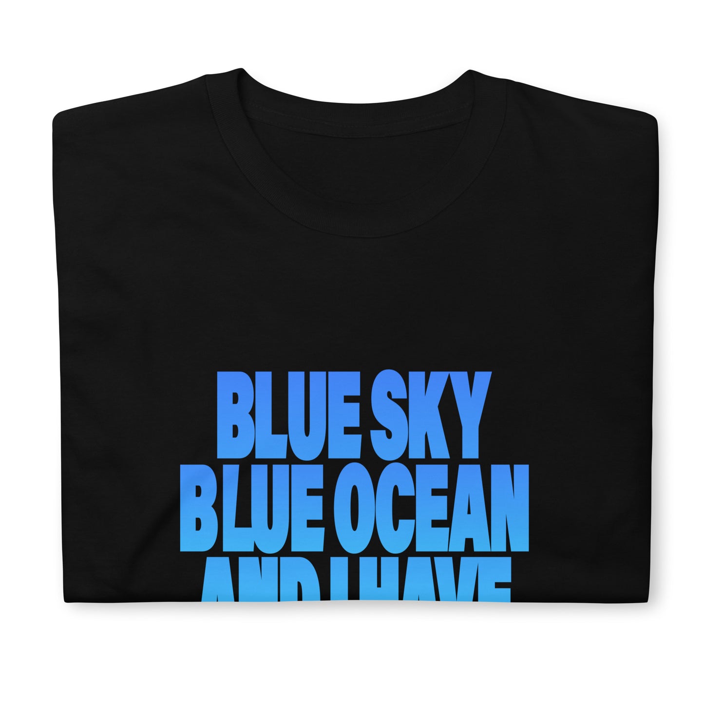 【送料無料】BLUE SKY BLUE OCEAN AND I HAVE NO FRIENDS｜Ｔシャツ（ホワイト・ブラック）