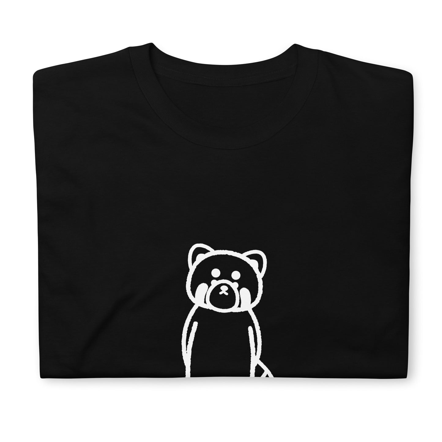 【送料無料】レッサーパンダ　何か？｜Ｔシャツ（ブラック）