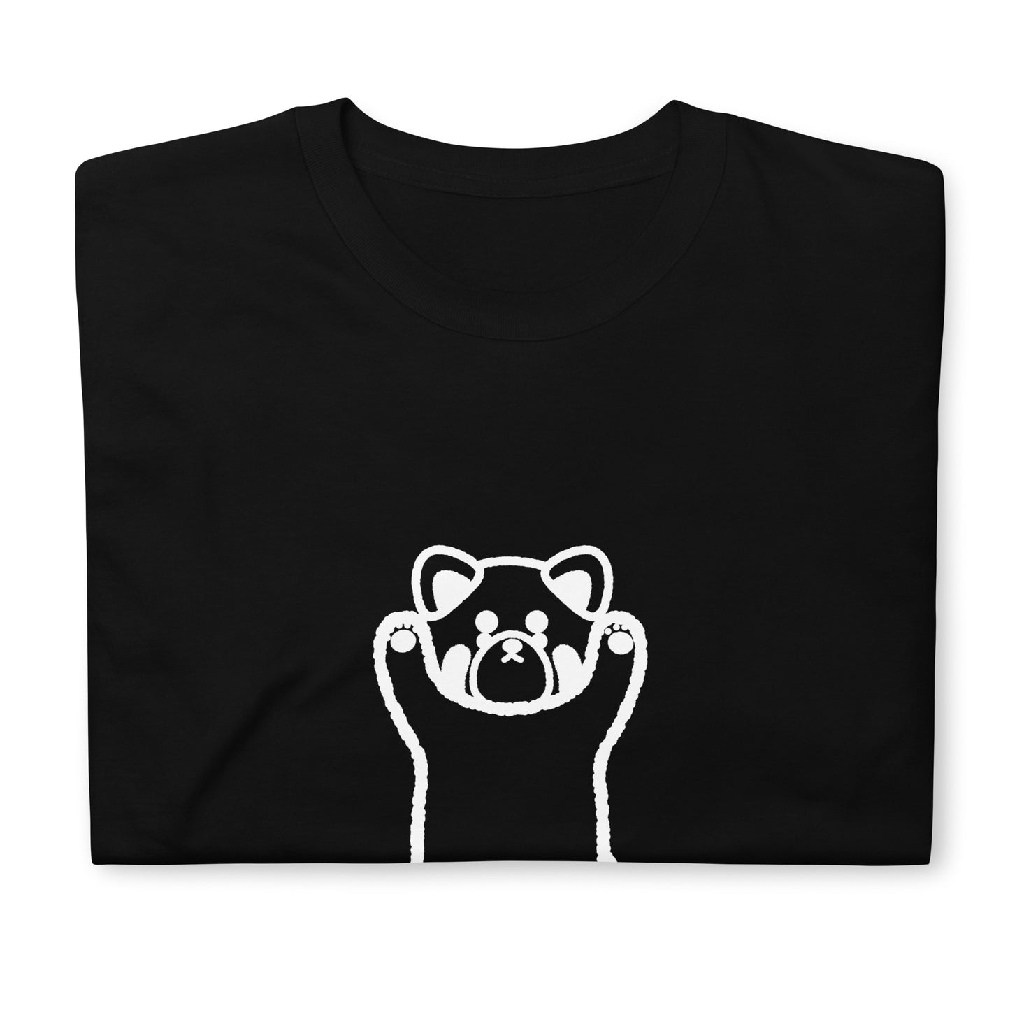 【送料無料】レッサーパンダ　威嚇｜Ｔシャツ（ブラック）