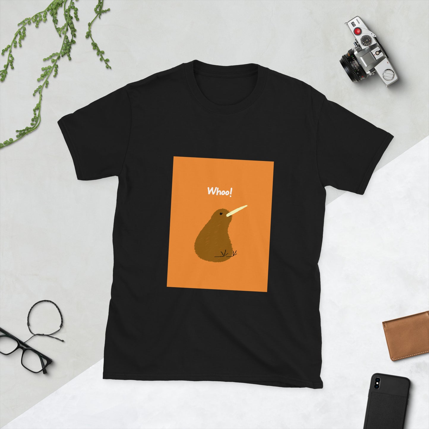 【送料無料】Whoo! オレンジ｜Ｔシャツ（ホワイト・ブラック）