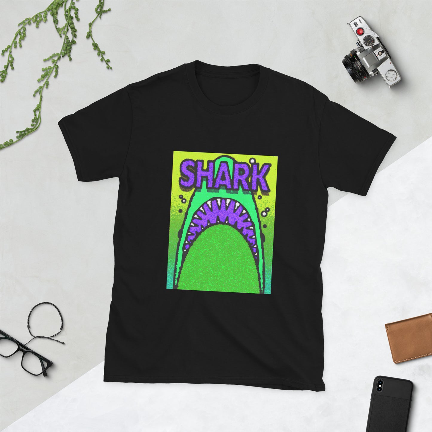 【送料無料】SHARK パープル｜Ｔシャツ（ホワイト・ブラック）