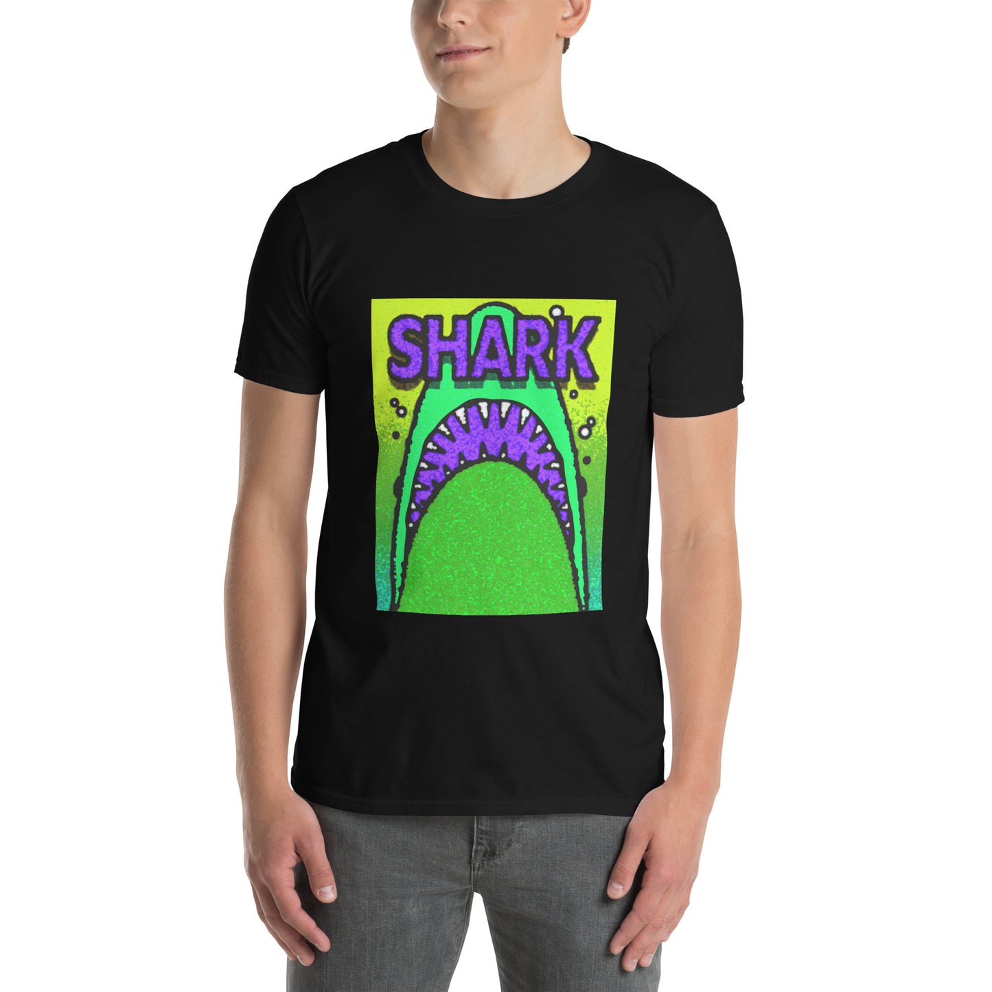 【送料無料】SHARK パープル｜Ｔシャツ（ホワイト・ブラック）