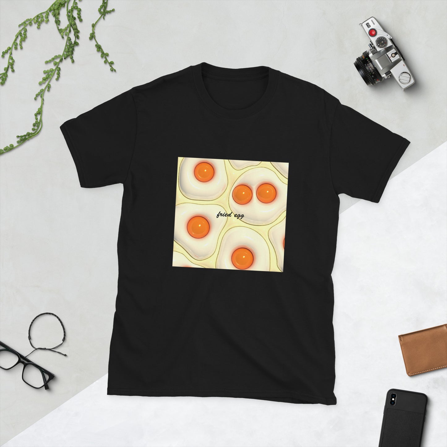 【送料無料】fried egg ホワイト｜Ｔシャツ（ホワイト・ブラック）