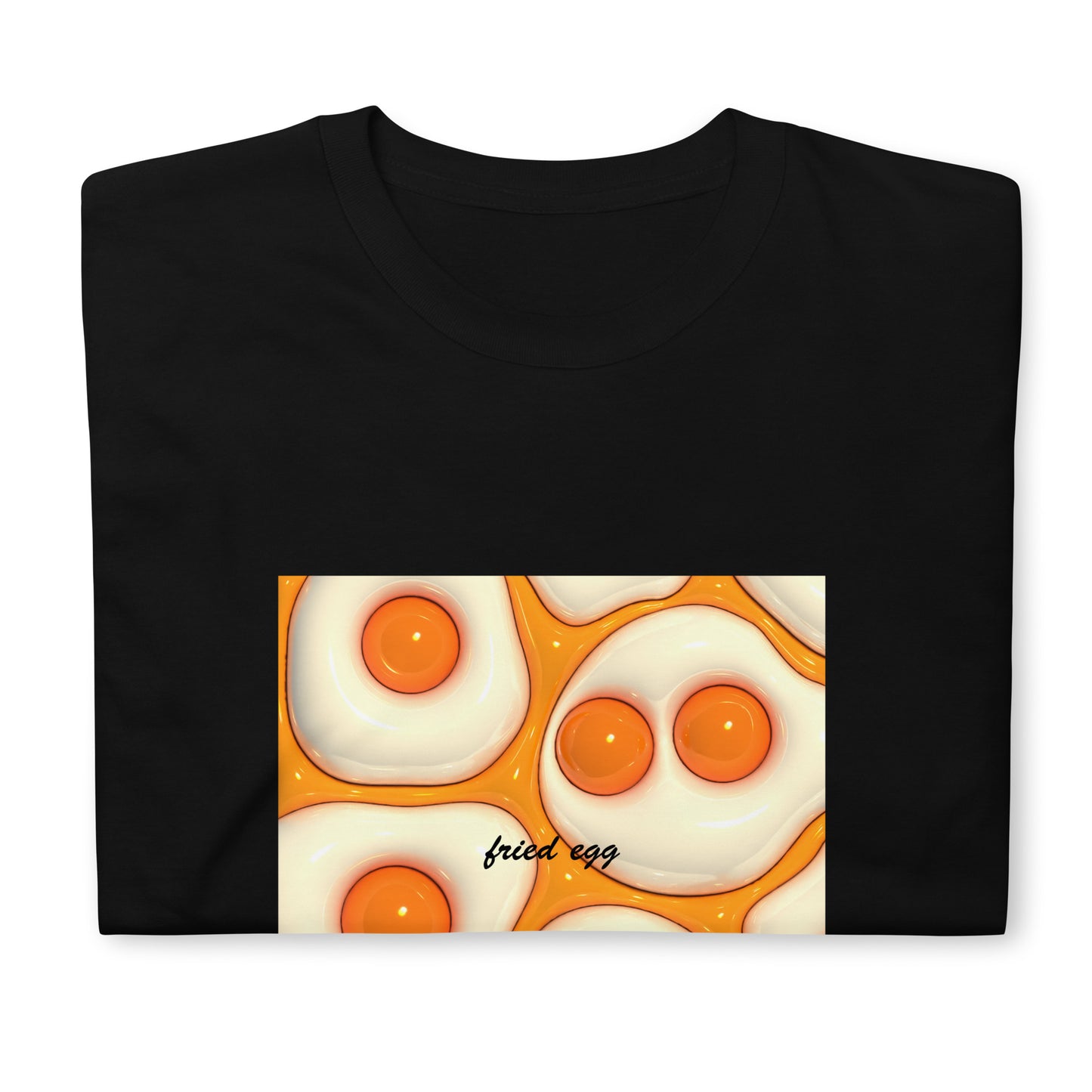 【送料無料】fried egg オレンジ｜Ｔシャツ（ホワイト・ブラック）