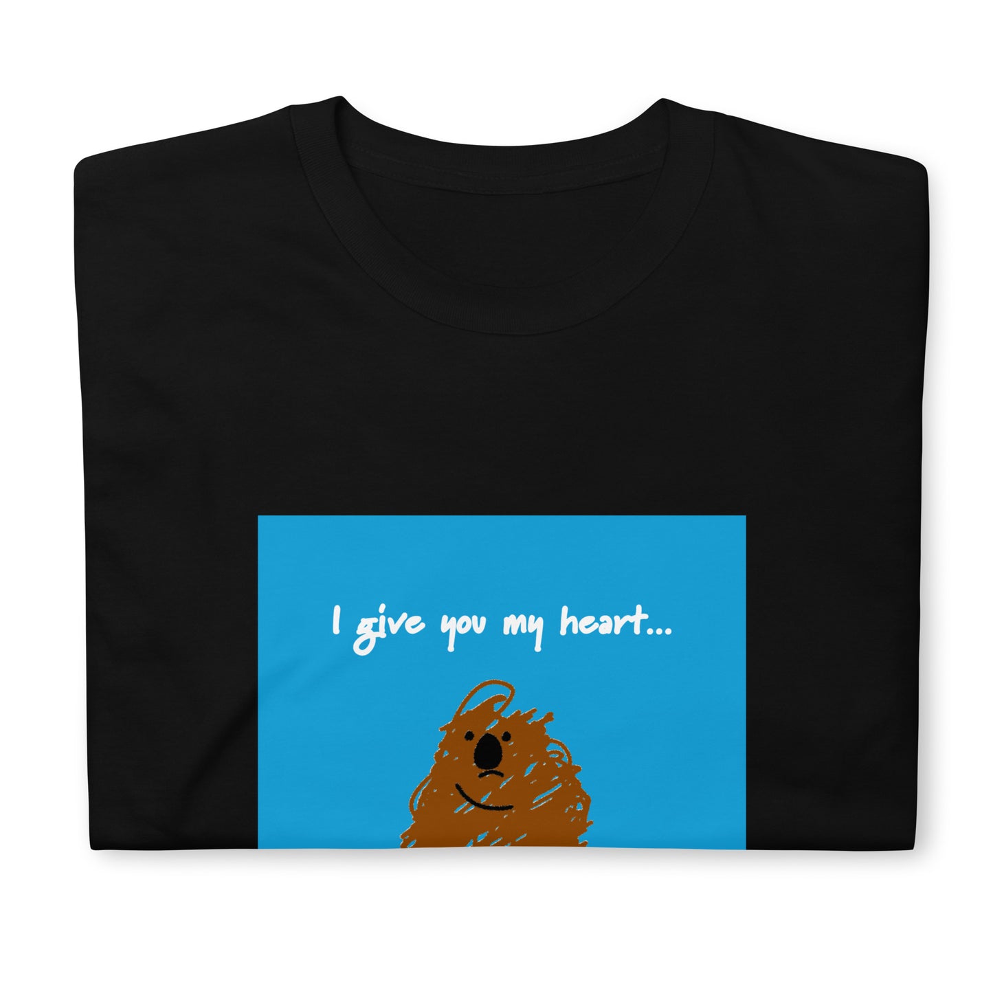 【送料無料】I give you my heart... スカイブルー｜Ｔシャツ（ホワイト・ブラック）