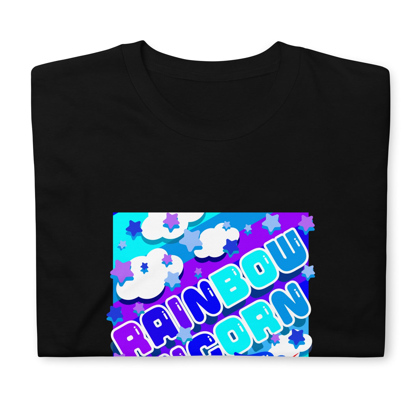 【送料無料】RAINBOW UNICORN ソーダ｜Ｔシャツ（ホワイト・ブラック）