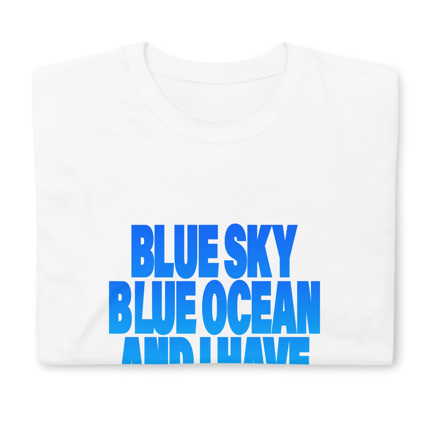 【送料無料】BLUE SKY BLUE OCEAN AND I HAVE NO FRIENDS｜Ｔシャツ（ホワイト・ブラック）