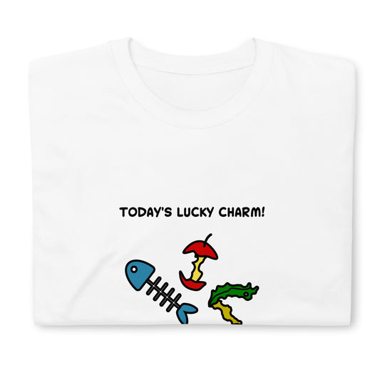 【送料無料】today's lucky charm!（今日のラッキーアイテム）｜Ｔシャツ（ホワイト）