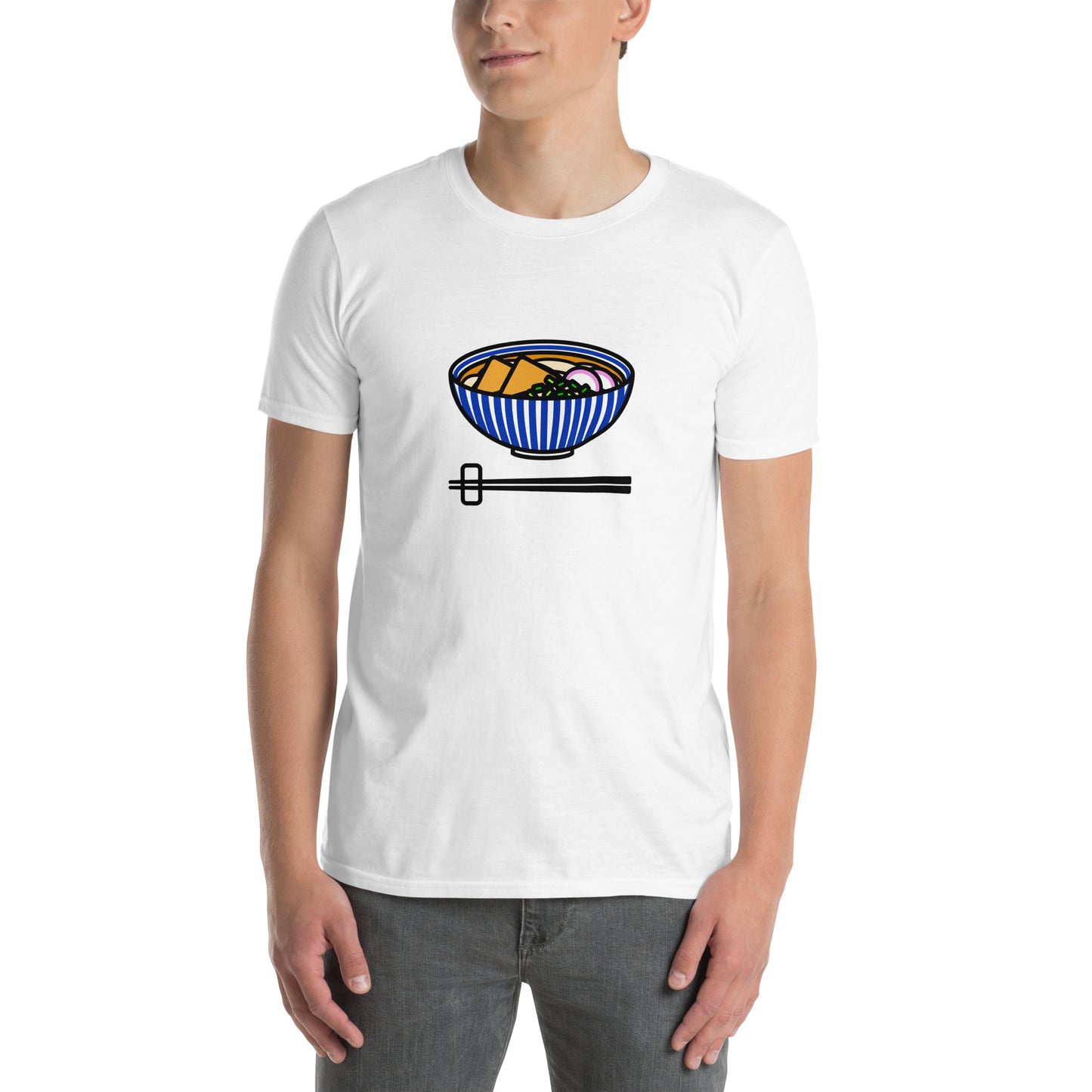 【送料無料】うどん｜Ｔシャツ（ホワイト）