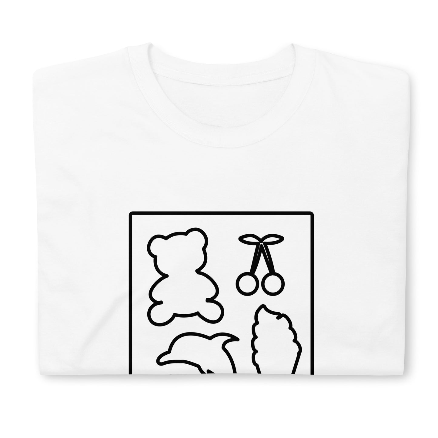 【送料無料】シール外枠（ピンク）｜Ｔシャツ（ホワイト）