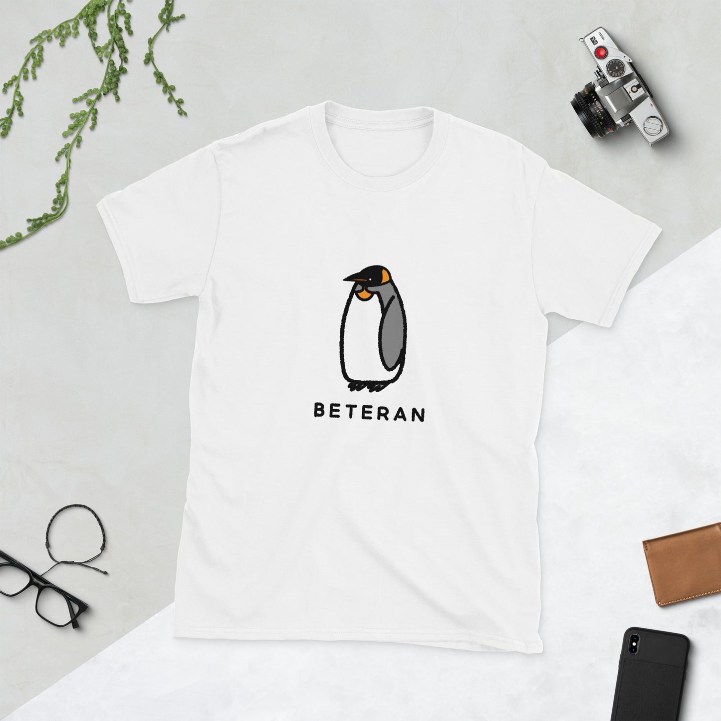 【送料無料】キングペンギン　ベテラン｜Ｔシャツ（ホワイト）