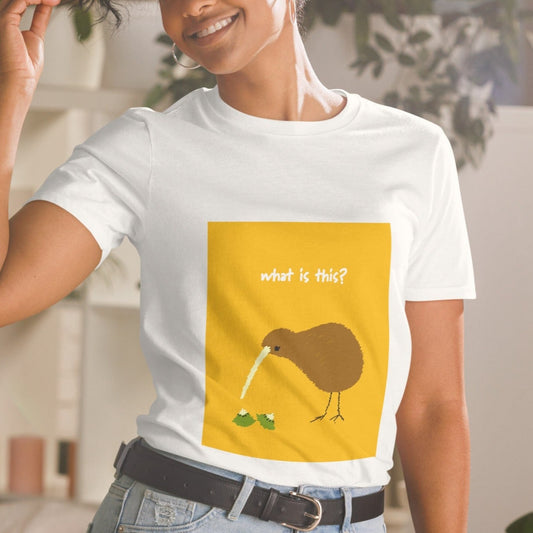 【送料無料】What is this? イエロー｜Ｔシャツ（ホワイト・ブラック）