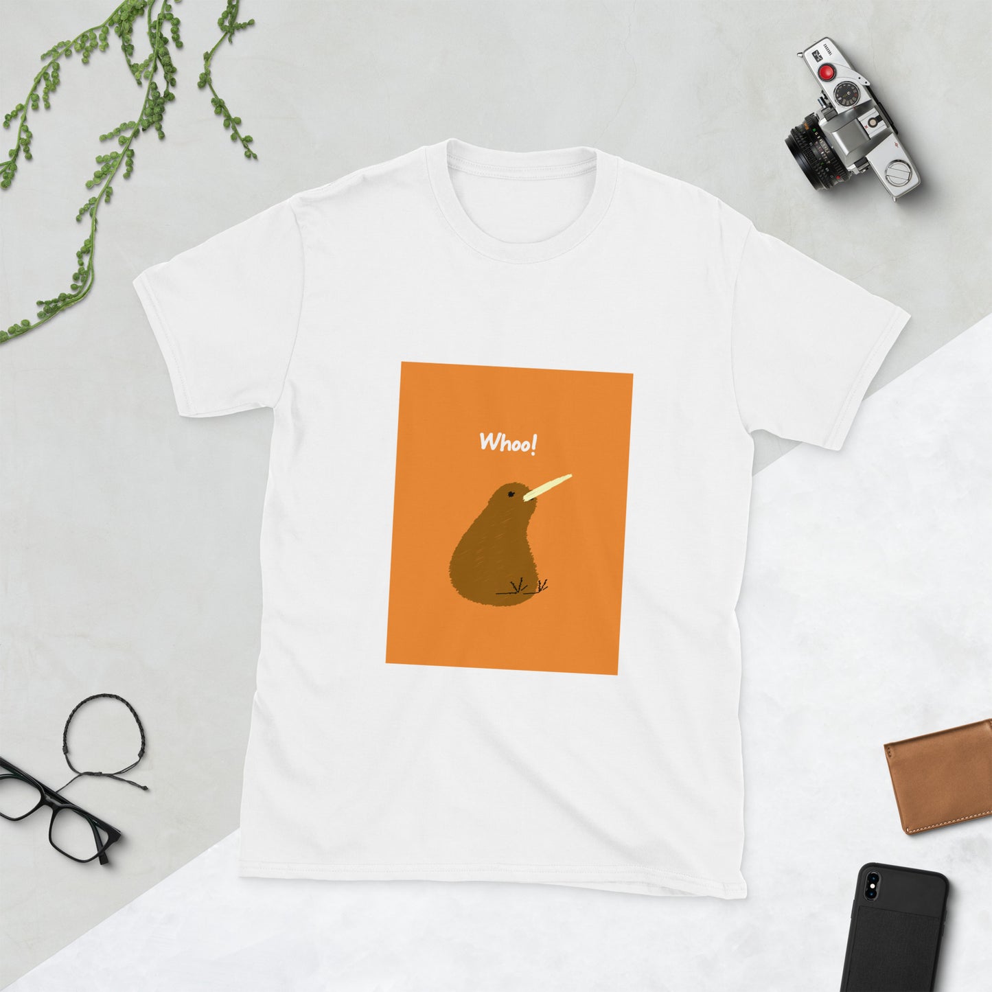 【送料無料】Whoo! オレンジ｜Ｔシャツ（ホワイト・ブラック）