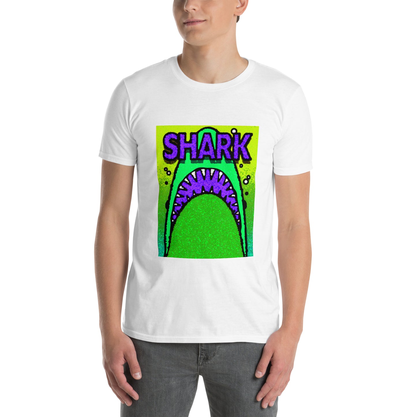 【送料無料】SHARK パープル｜Ｔシャツ（ホワイト・ブラック）