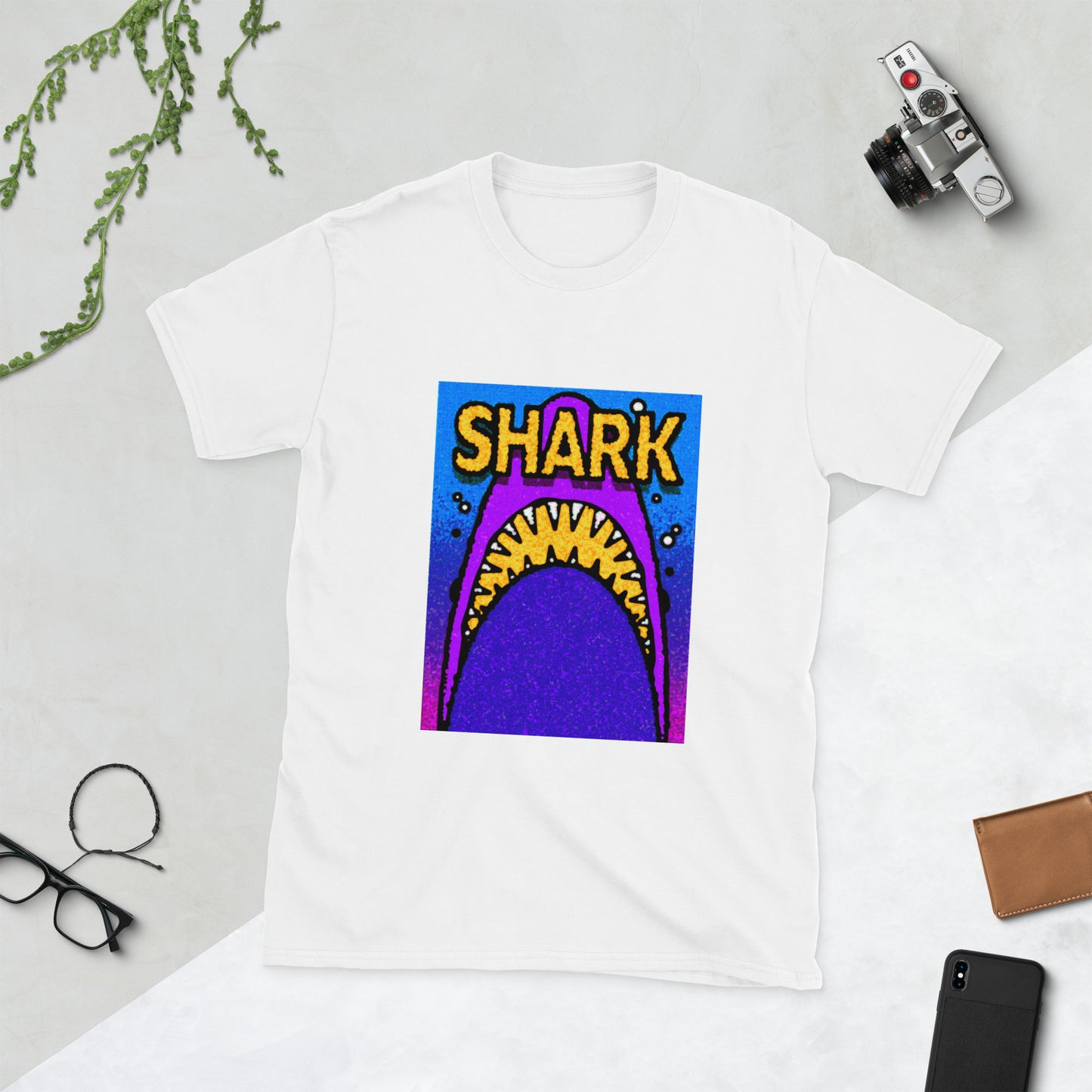 【送料無料】SHARK イエロー｜Ｔシャツ（ホワイト・ブラック）