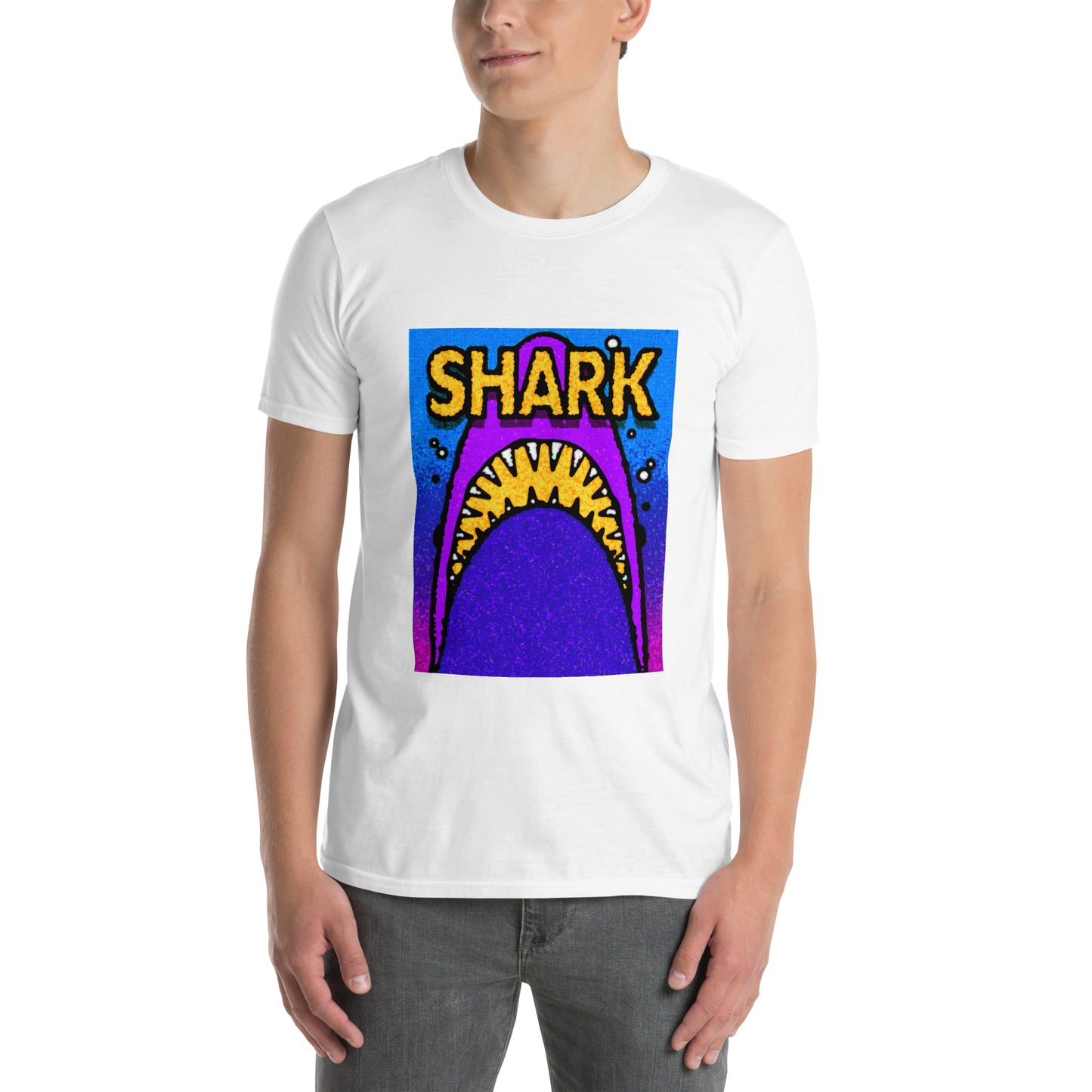 【送料無料】SHARK イエロー｜Ｔシャツ（ホワイト・ブラック）