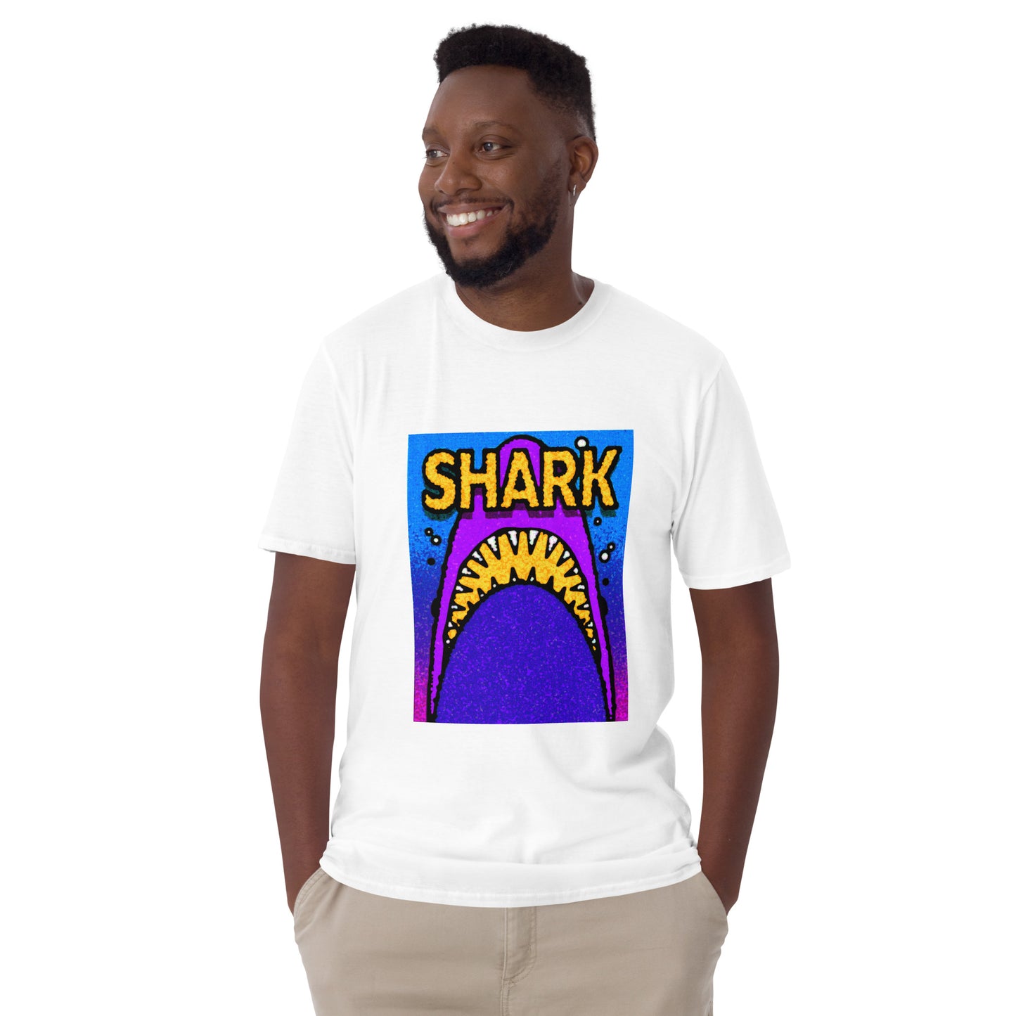 【送料無料】SHARK イエロー｜Ｔシャツ（ホワイト・ブラック）