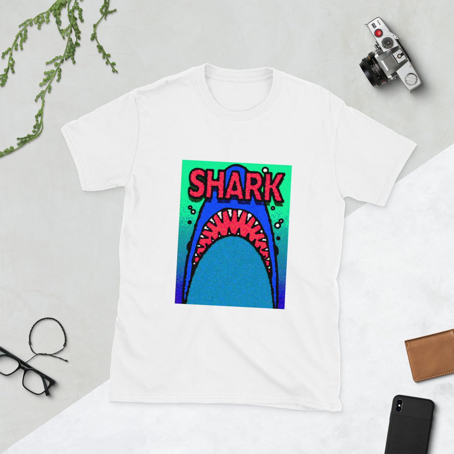 【送料無料】SHARK レッド｜Ｔシャツ（ホワイト・ブラック）