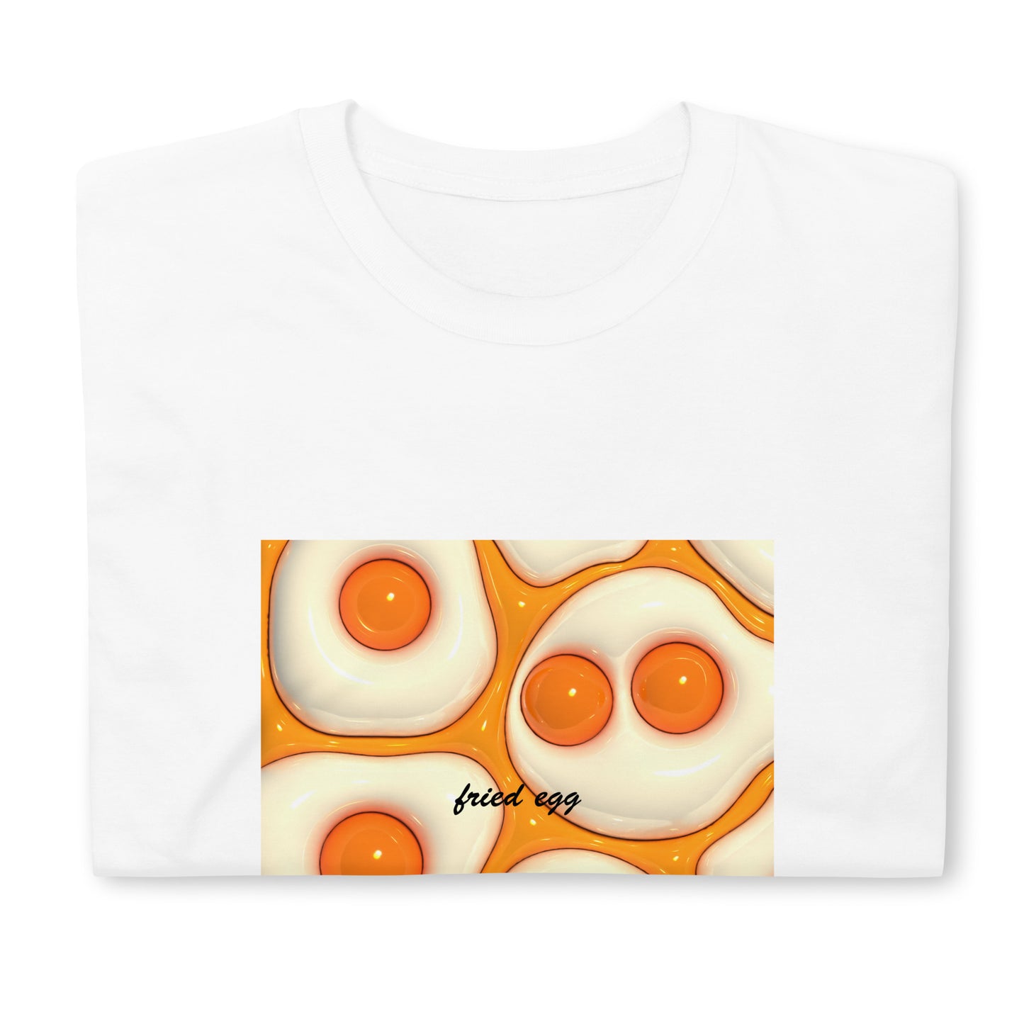 【送料無料】fried egg オレンジ｜Ｔシャツ（ホワイト・ブラック）