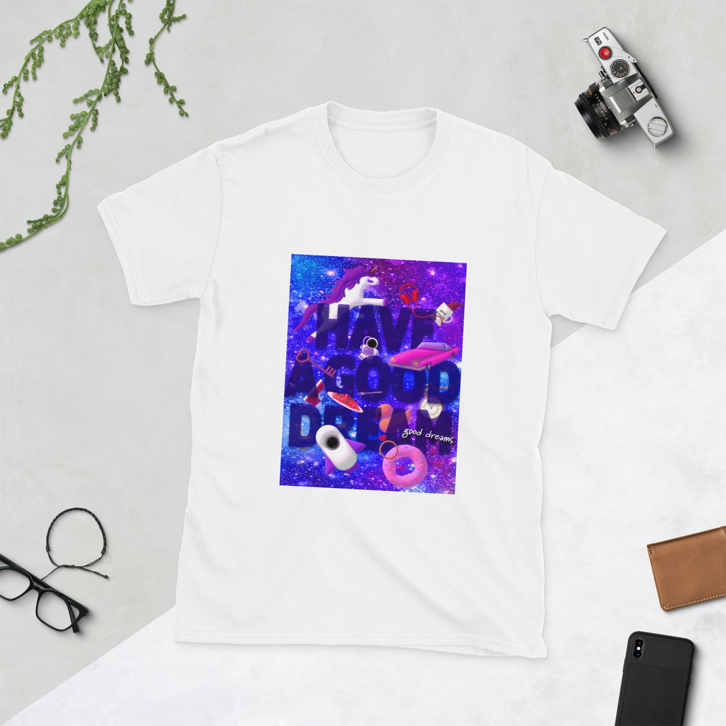 【送料無料】HAVE A GOOD DREAM バイオレット｜Ｔシャツ（ホワイト・ブラック）