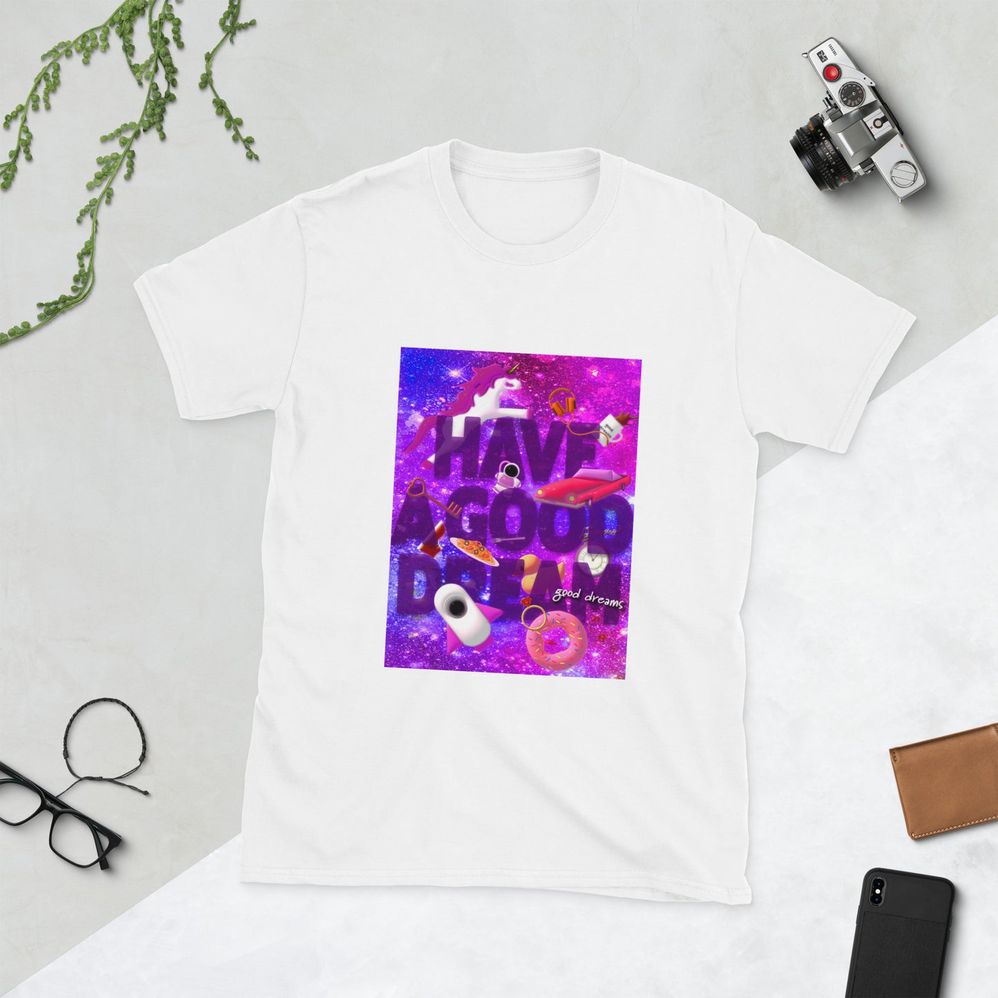 【送料無料】HAVE A GOOD DREAM ピンク｜Ｔシャツ（ホワイト・ブラック）