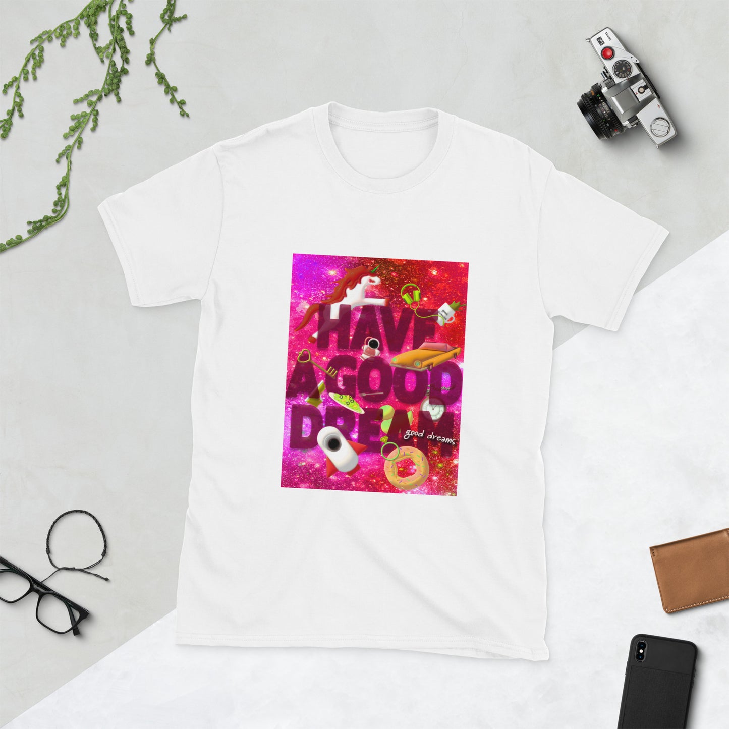 【送料無料】HAVE A GOOD DREAM ローズ｜Ｔシャツ（ホワイト・ブラック）