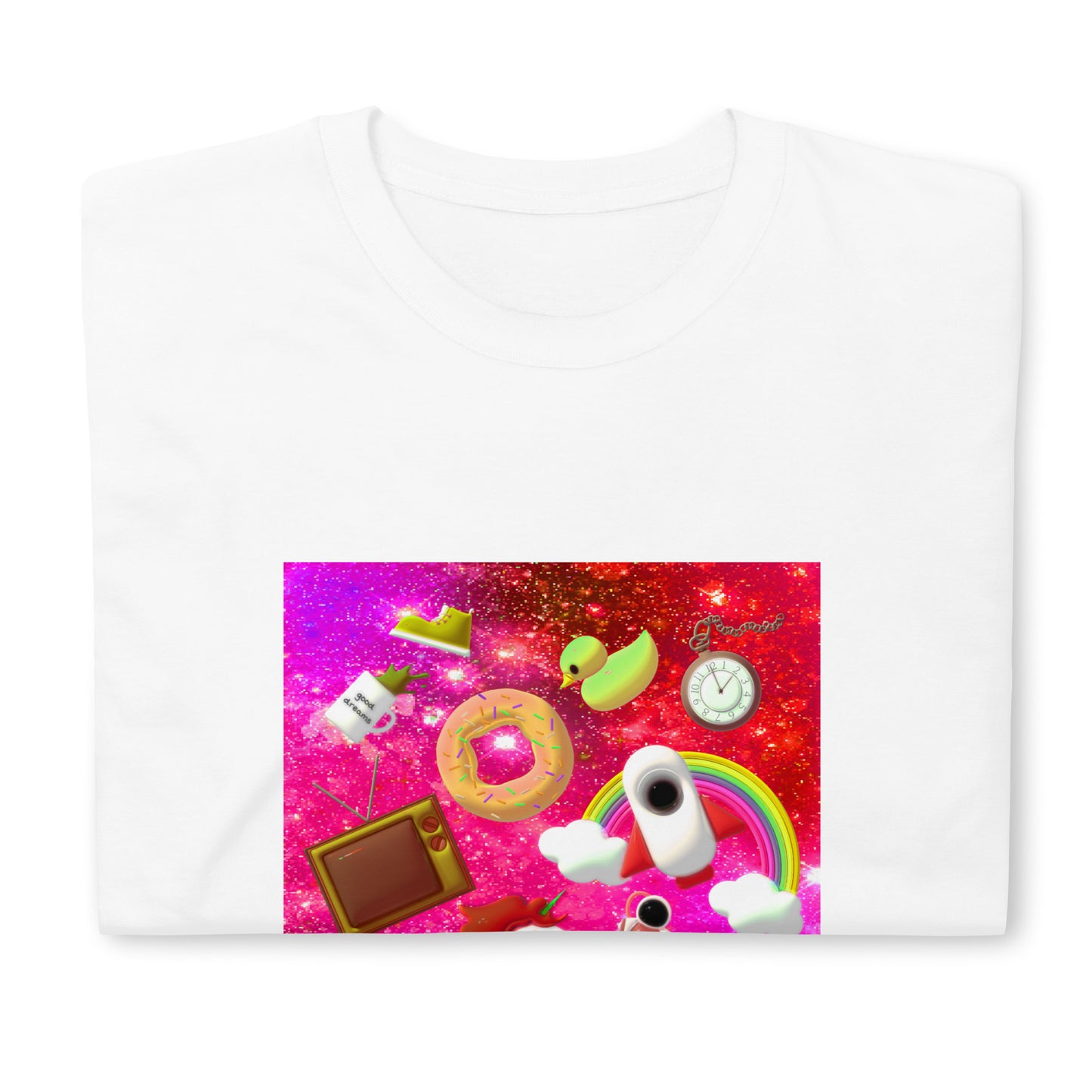 【送料無料】UNIVERSE ローズ｜Ｔシャツ（ホワイト・ブラック）