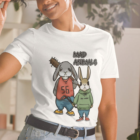 【送料無料】RABBIT｜Ｔシャツ（ホワイト・ブラック）