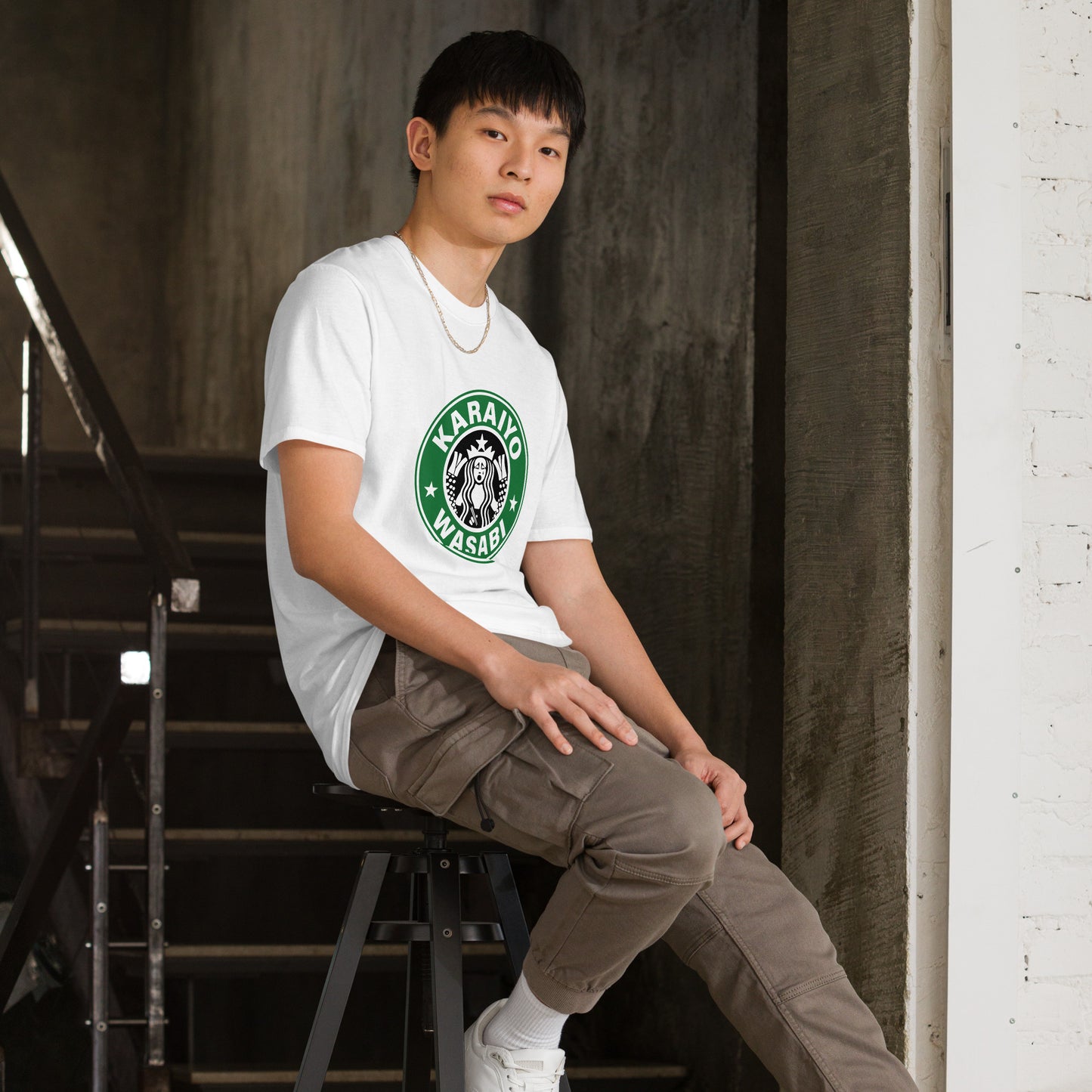 【送料無料】KARAIYO WASABI｜Ｔシャツ（ホワイト・ブラック）