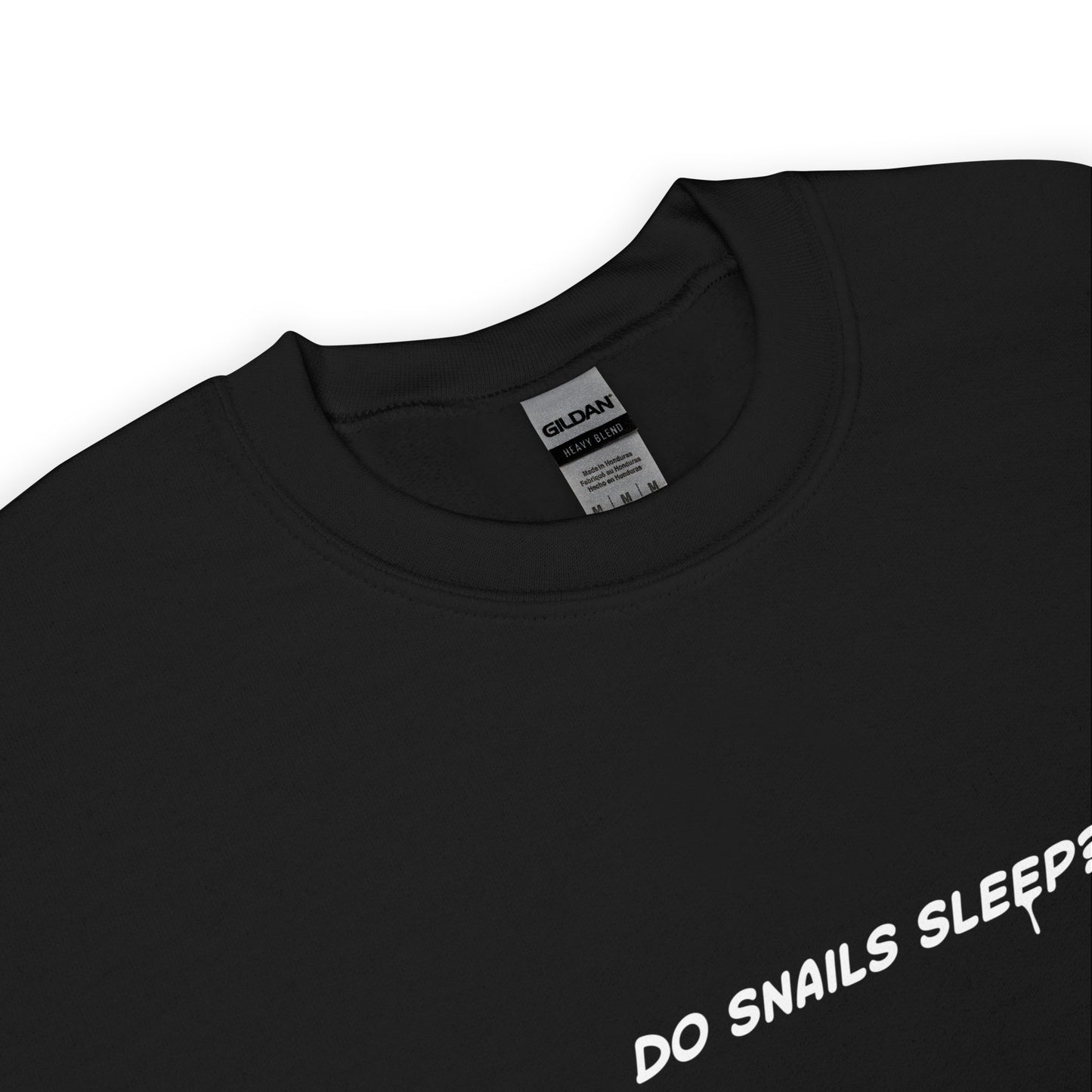 【送料無料】Do snails sleep?｜スウェット（ブラック）