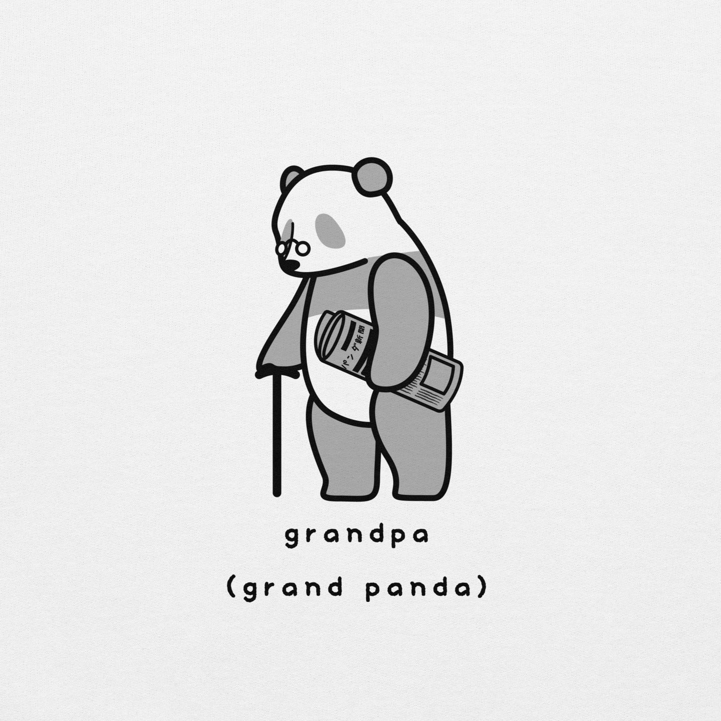 【送料無料】grandpa (grand panda)｜スウェット（ホワイト）