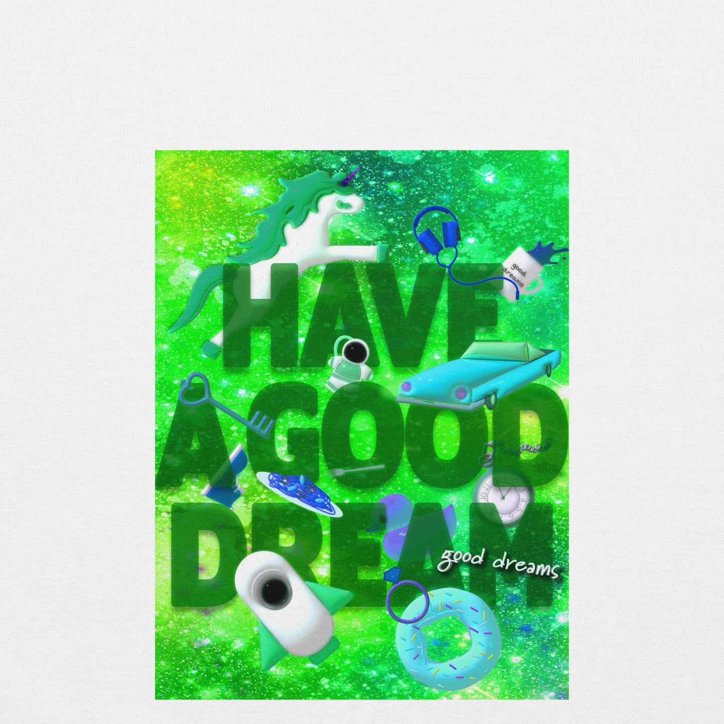 【送料無料】HAVE A GOOD DREAM メロンソーダ｜スウェット（ホワイト・ブラック）