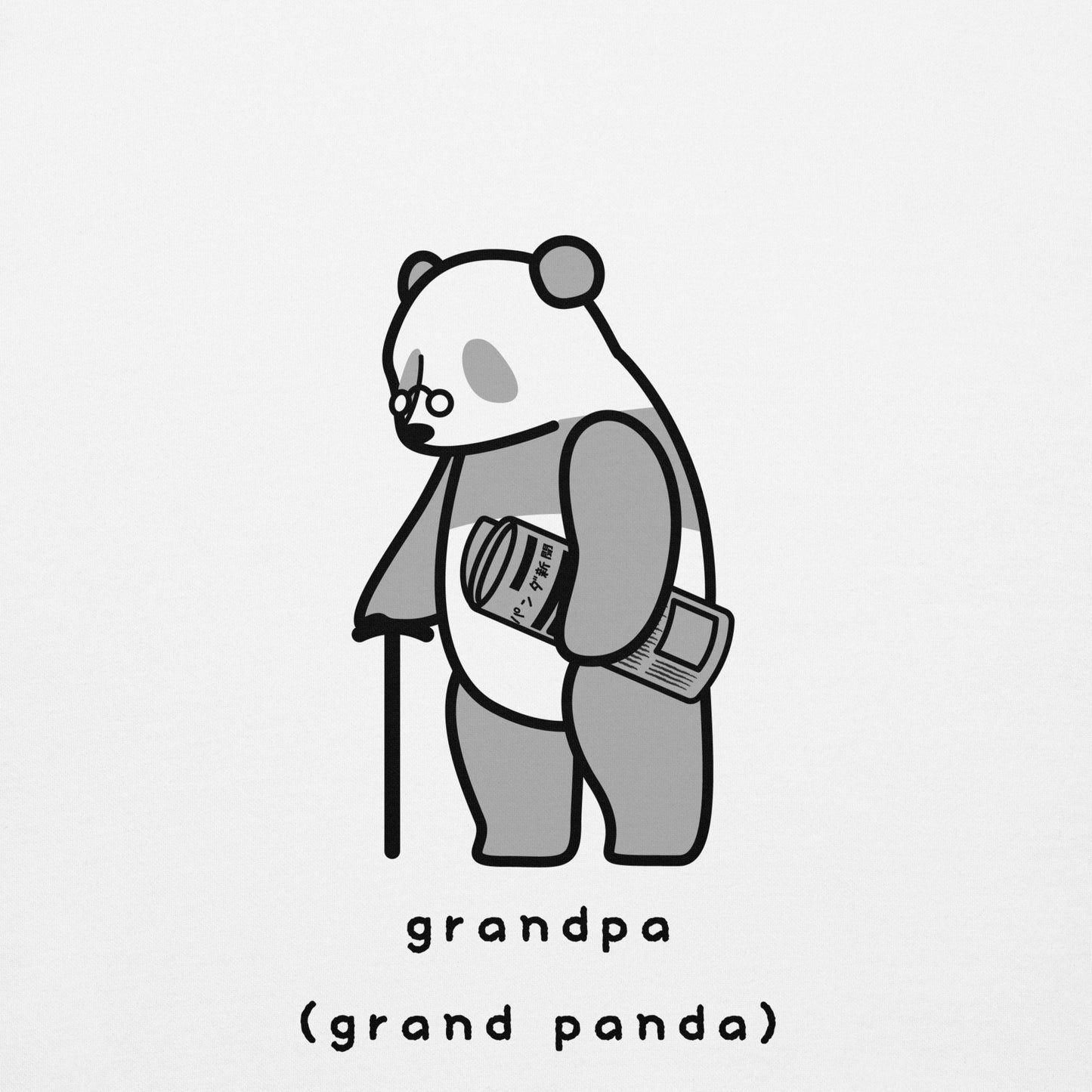 【送料無料】grandpa (grand panda)｜パーカー（ホワイト）