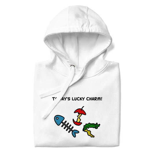 【送料無料】today's lucky charm!（今日のラッキーアイテム）｜パーカー（ホワイト）